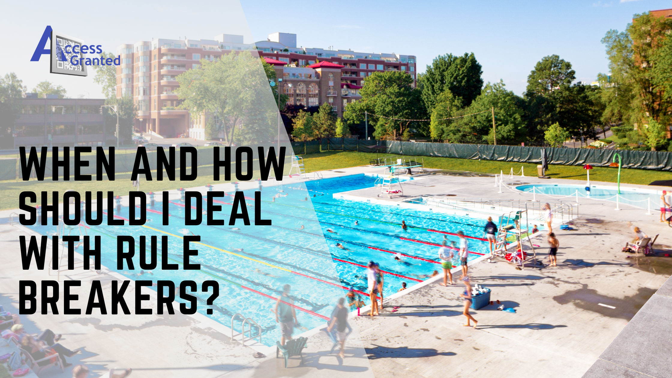 A Swimming Pool Facility Overlaid With The Blog Topic.
